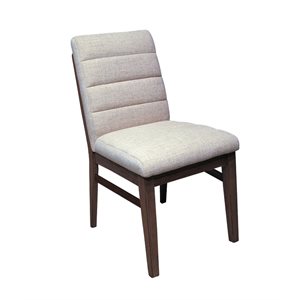 UPHOLSTERED SIDE CHAIR W / STRETCHER