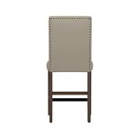 UPHOLSTERED COUNTER HEIGHT STOOLS - BROWN