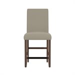 UPHOLSTERED COUNTER HEIGHT STOOLS - BROWN