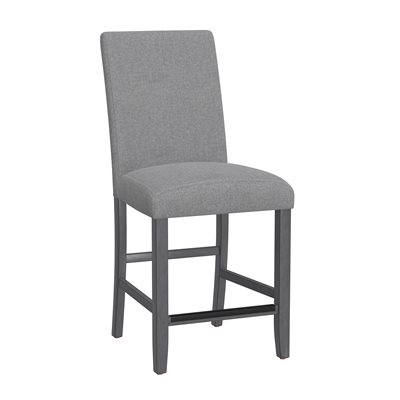 UPHOLSTERED COUNTER HEIGHT STOOLS - GRAY