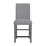 UPHOLSTERED COUNTER HEIGHT STOOLS - GRAY