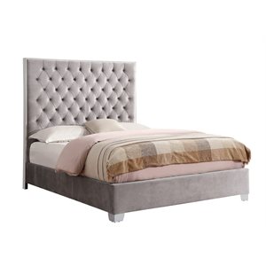 LACEY-COMPLETE KING UPHOLSTERED BED-GREY