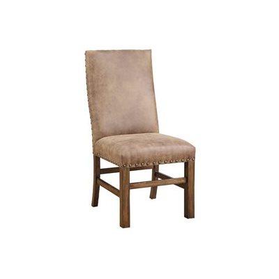 UPHOLSTERED SIDE CHAIR W / NAILHEAD TRIM