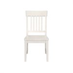 SLAT BACK DINING CHAIR - WEATHERED WHITE