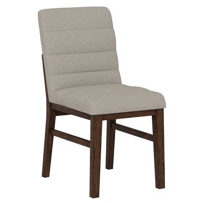 UPHOLSTERED SIDE CHAIR W / STRETCHER