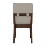 UPHOLSTERED SIDE CHAIR W / STRETCHER