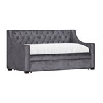 COMPLETE DAYBED W / TRUNDLE - CHARCOAL