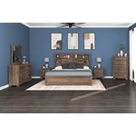 COMPLETE KING BED - BROWN