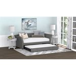 COMPLETE DAY BED W / TRUNDLE - LIGHT GRAY