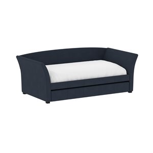 COMPLETE DAY BED W / TRUNDLE - DARK BLUE