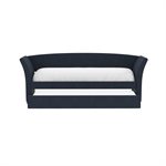 COMPLETE DAY BED W / TRUNDLE - DARK BLUE