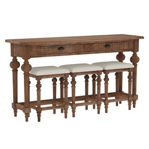 CONSOLE TABLE W / 3 STOOLS