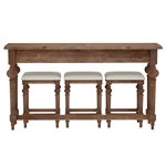 CONSOLE TABLE W / 3 STOOLS