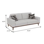 SOFA W / 2 PILLOWS - WHITE