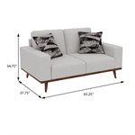 LOVESEAT W / 2 PILLOWS - WHITE