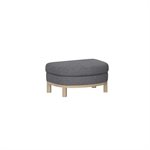 CHAIR W / 2 SQUARE AND 1 KIDNEY PILLOW W / STORAGE OTTOMAN - GRAY