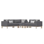 MAEVE - 4PC SECTIONAL W / 5 PILLOWS - GRAY