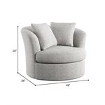 SWIVEL CHAIR W / 2 PILLOWS - GRAY