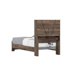 COMPLETE TWIN BED - BROWN