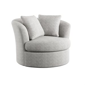 SWIVEL CHAIR W / 2 PILLOWS - GRAY