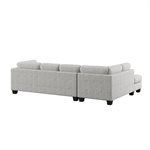 MYLES - 2PC SECTIONAL W / LSF CHAISE & RSF SOFA & 2 PILLOWS - GRAY