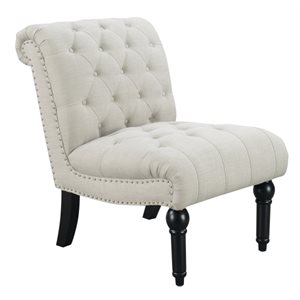 ARMLESS ACCENT CHAIR-BEIGE