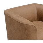 SWIVEL ACCENT CHAIR- SADDLE BROWN