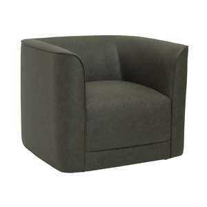 SWIVEL ACCENT CHAIR- OLIVE PU