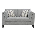 LOVESEAT W / 2 ACCENT PILLOWS-GRAY