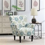 ACCENT CHAIR-TEAL MULTI