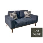 LOVESEAT W / 2 PILLOWS - OLIVE