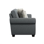 COMPLETE SOFA W / 4 ACCENT PILLOWS & 1 KIDNEY PILLOW - BLUE