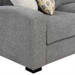 REPOSE-3PC SECTIONAL-W / 6-PILLOWS-LIGHT GREY