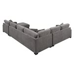 REPOSE-3PC SECTIONAL-W / 4 PILLOWS-DARK GREY